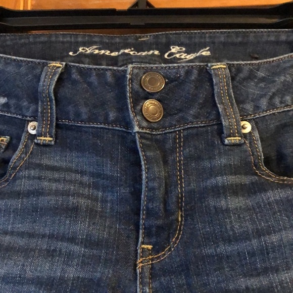 American Eagle Outfitters Dark Wash Jean Capris 4 - Picture 4 of 5